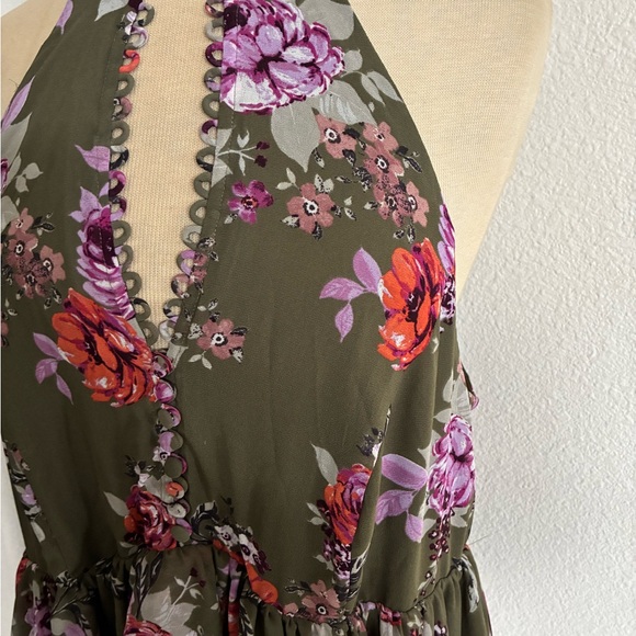 Torrid green floral dress - Picture 4 of 7